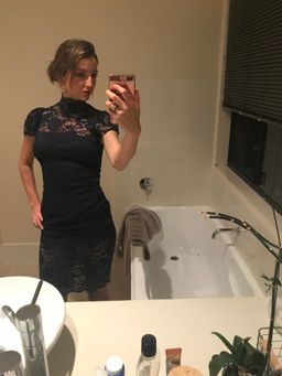 Ganni Flynn Stretch-Lace Turtleneck Dress size 6 for rent on The Volte - image 7