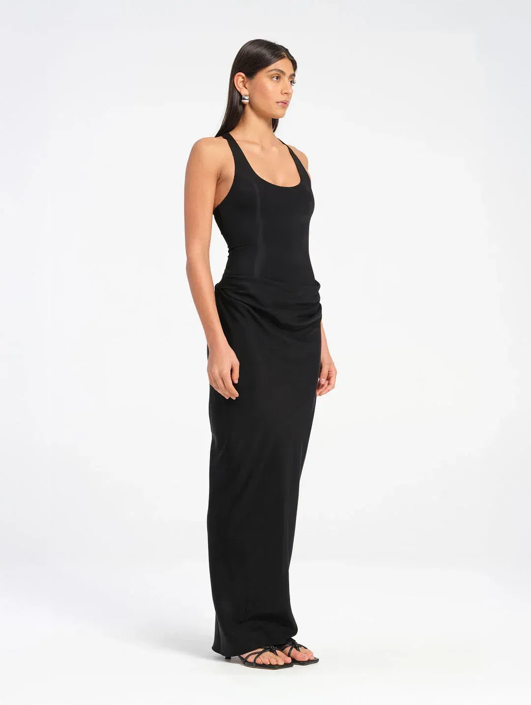 Benni Jade Racer Back Maxi Dress in Black Size 6 for rent on The Volte - main image