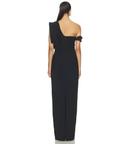 Rachel Gilbert Rowana One Shoulder Gown in Black Size AU12 for rent on The Volte - image 3
