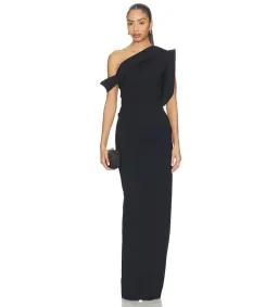 Rachel Gilbert Rowana One Shoulder Gown in Black Size AU12 for rent on The Volte - image 1
