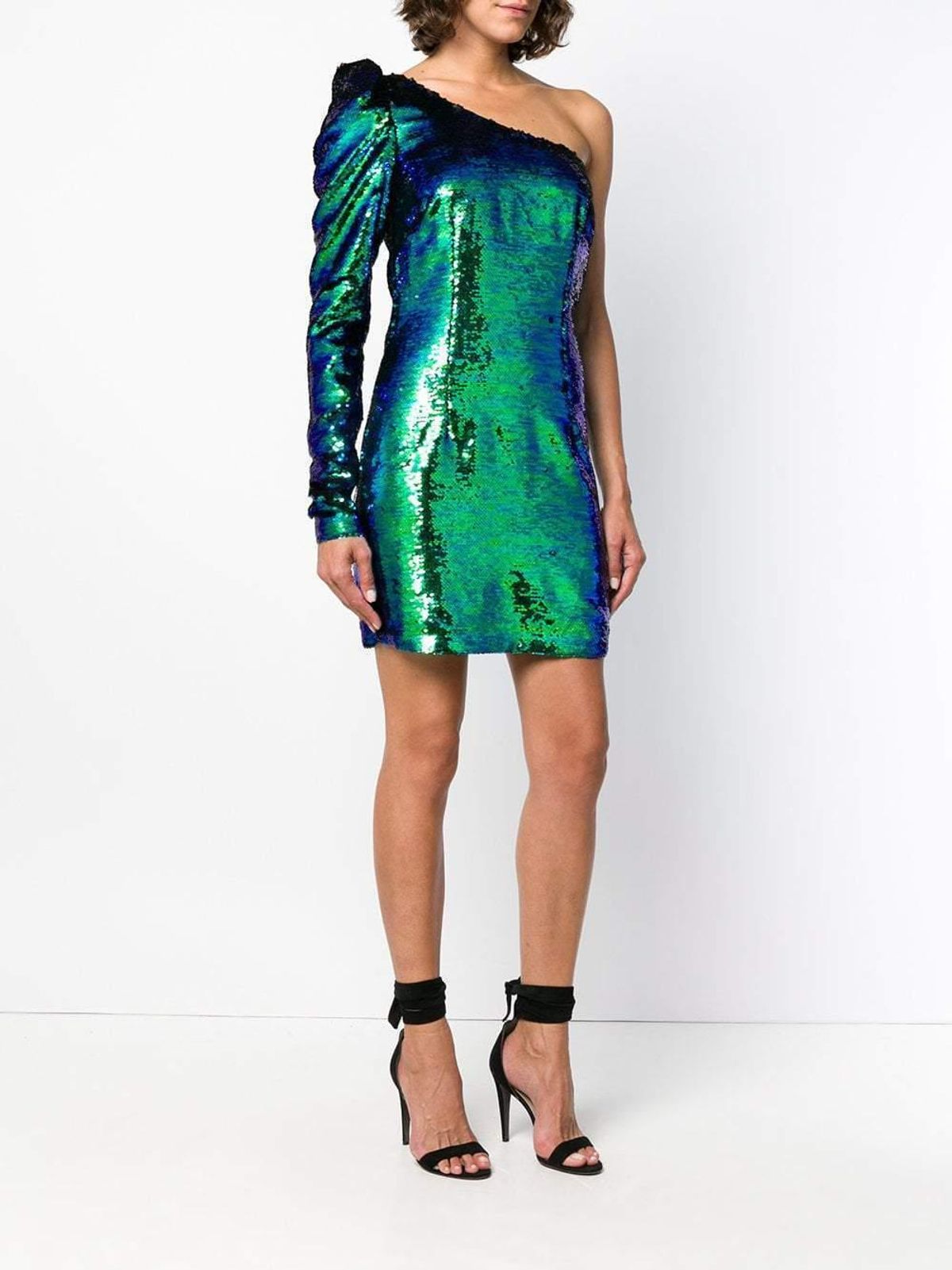 Amen Sequin Mini Dress Green Size 8  for rent on The Volte - main image