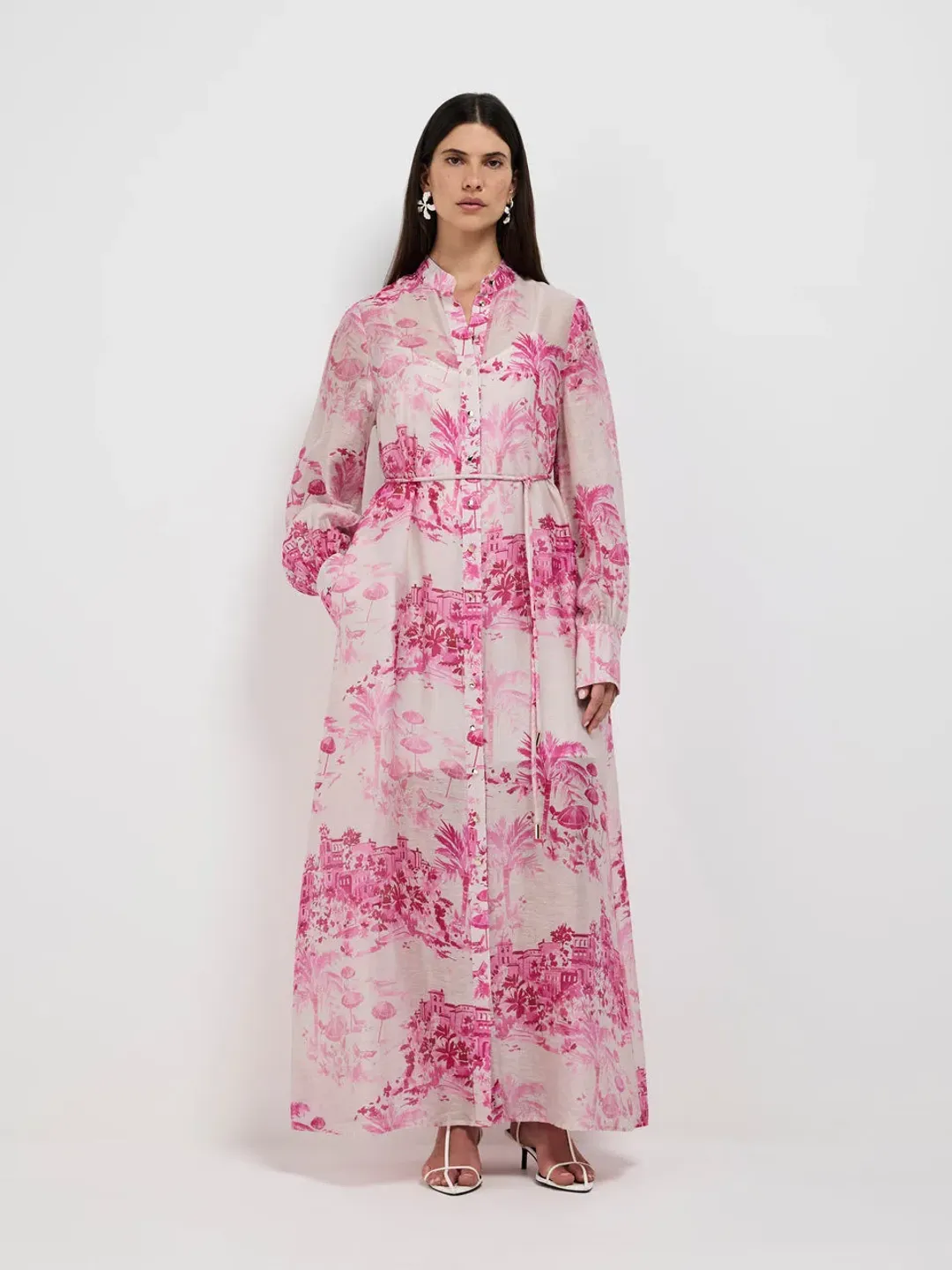 SHEIKE PINK PARADISE SHIRTDRESS SIZE 6 [GENEROUS] for rent on The Volte - main image