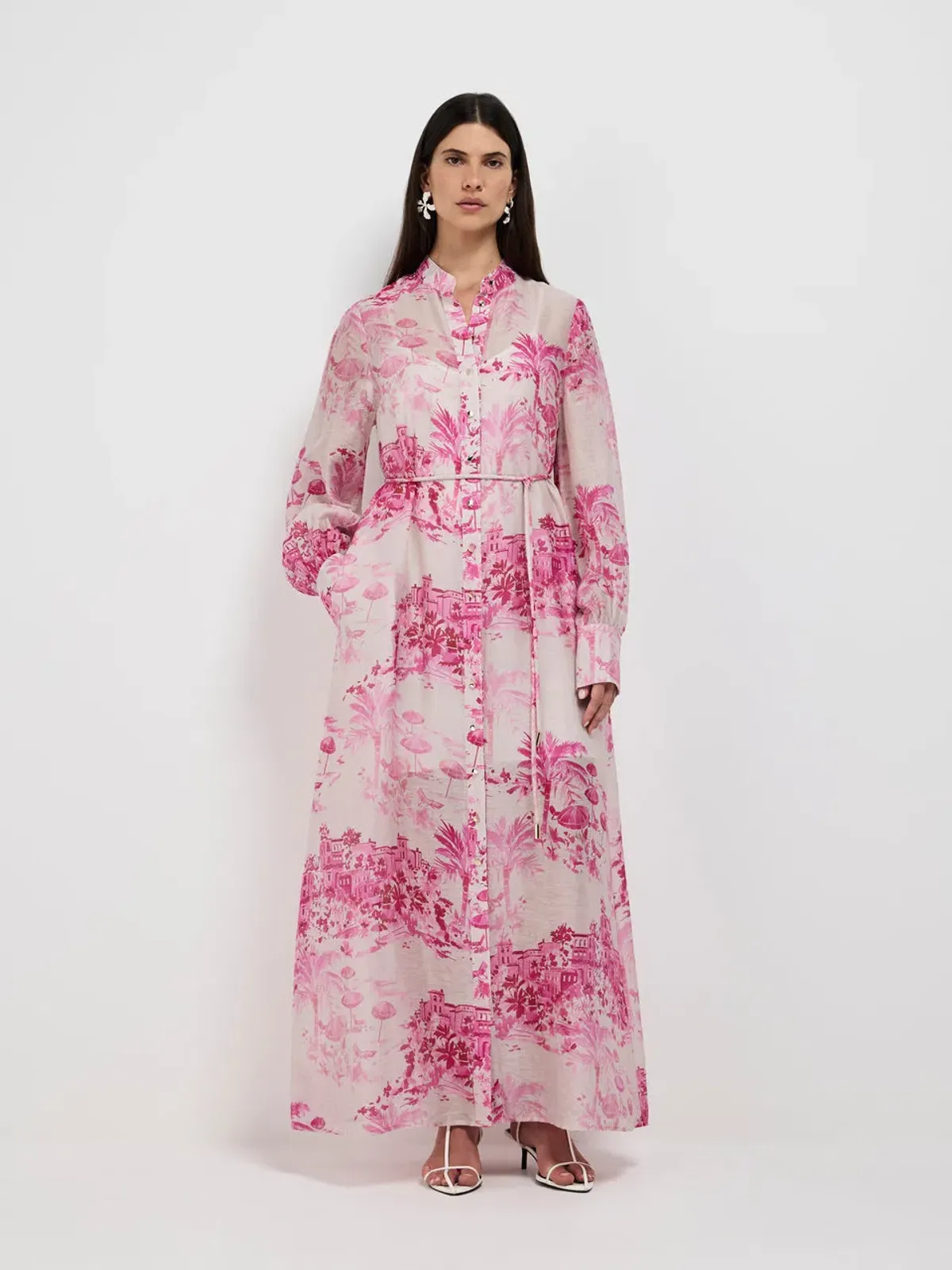 SHEIKE PINK PARADISE SHIRTDRESS SIZE 6 [GENEROUS] for rent on The Volte - main image