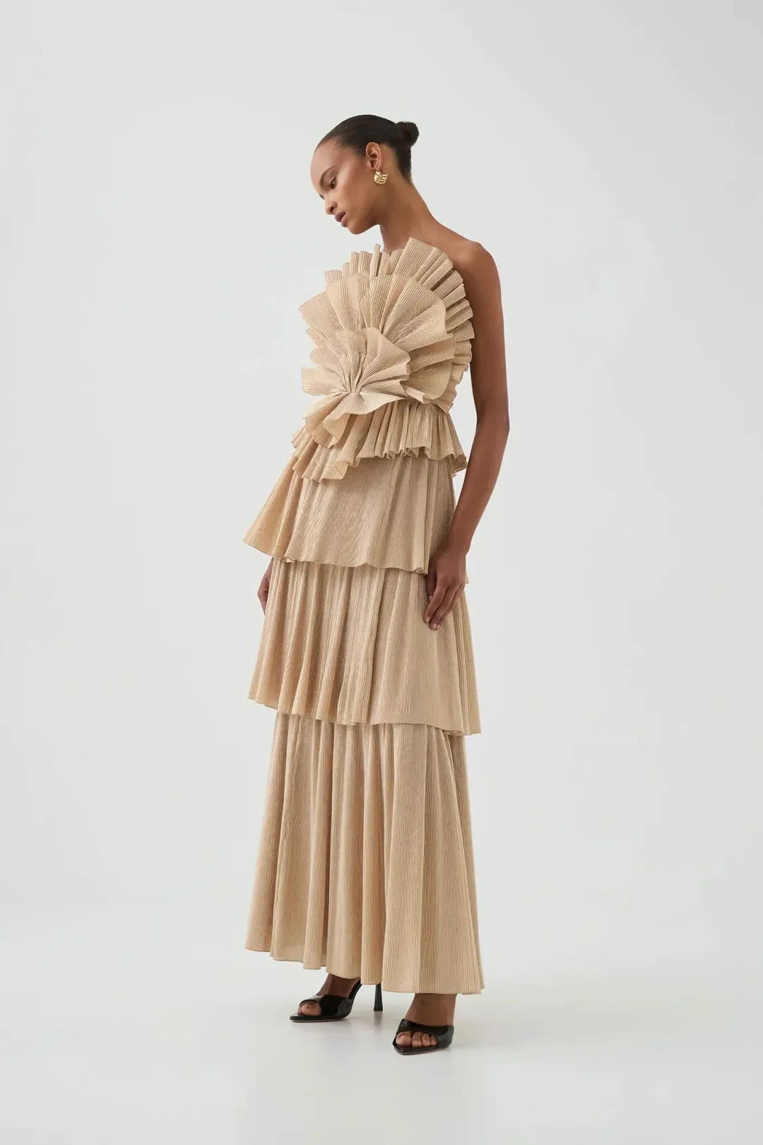 AJE KIRRA GOWN GOLD SIZE 10 for rent on The Volte - main image