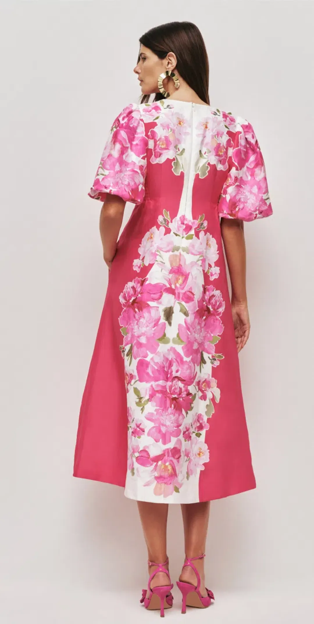 AJE OVERFLOW KNOTTED MIDI DRESS SIZE 10 for rent on The Volte - main image
