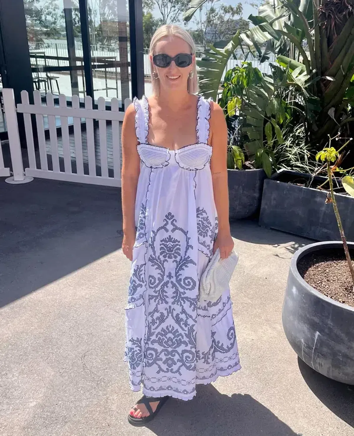 ALEMAIS HAZEL EMBROIDERED MAXI DRESS SIZE 10 for rent on The Volte - main image
