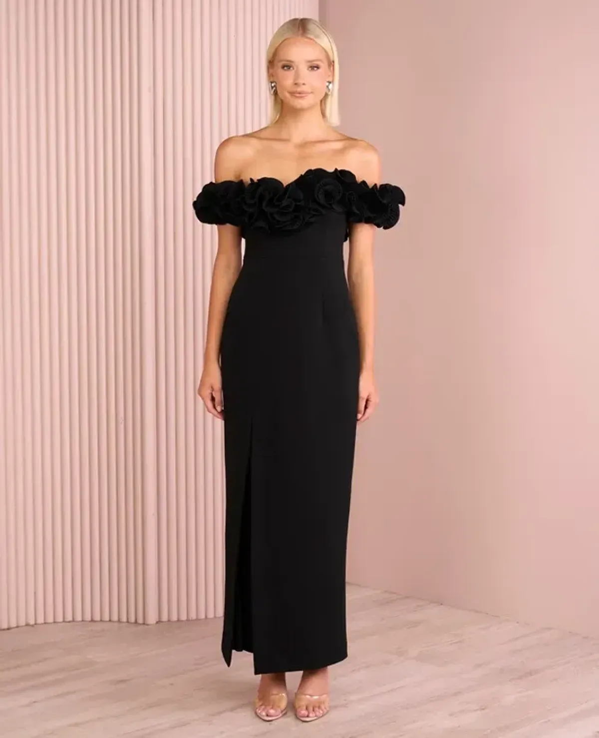 AZZURIELLE FARLEY OFF THE SHOULDER GOWN SIZE 10 for rent on The Volte - main image