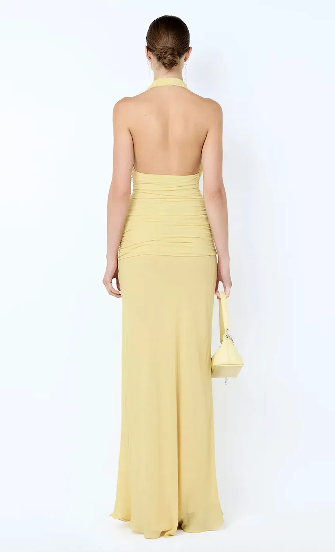 CASSIS DRAPE MAXI DRESS | CITRON - SIZE 8 for rent on The Volte - main image