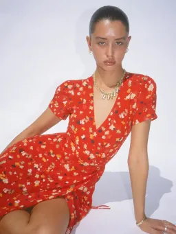 Realisation Par The Teale Midi Dress Rouge Fleur Size M / AU 10 for rent on The Volte - image 2