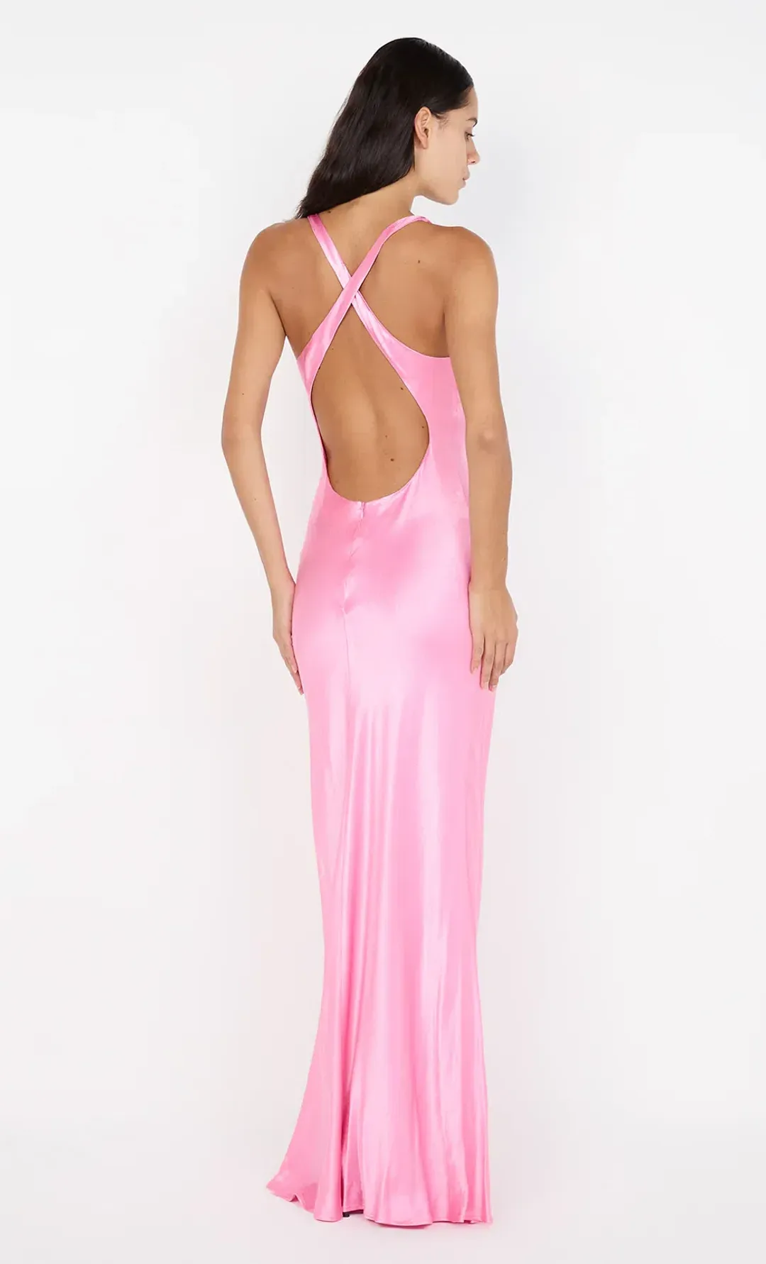 Bec and Bridge MAXINA CROSSOVER DRESS in candy pink size 6 for rent on The Volte - main image