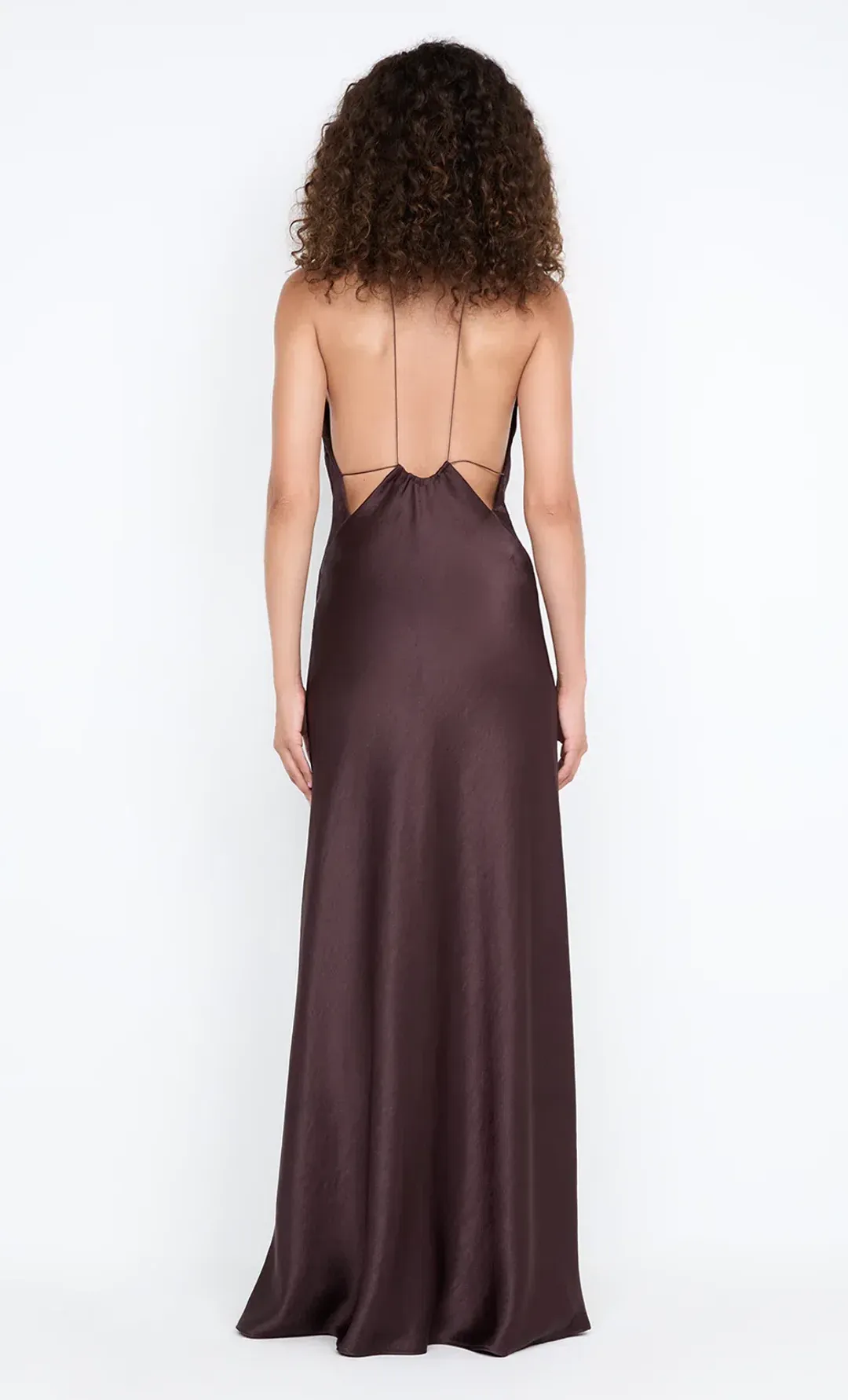 bec and bridge ARIAHN MAXI DRESS in dark chocolate size 6 for rent on The Volte - main image