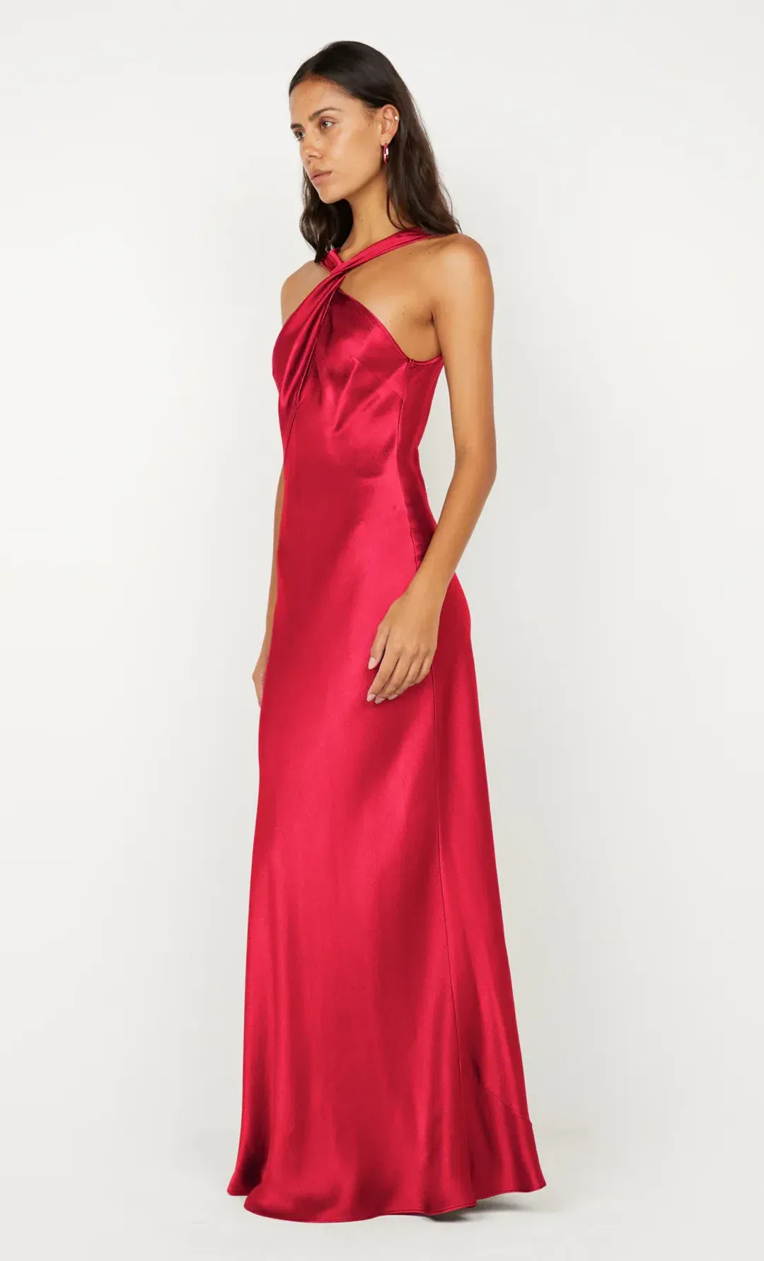 Bec and bridge ELISIA TWIST MAXI DRESS in strawberry size 6 for rent on The Volte - main image