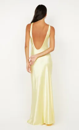 bec and bridge ELISIA TWIST MAXI DRESS in ice yellow size 6 for rent on The Volte - image 3