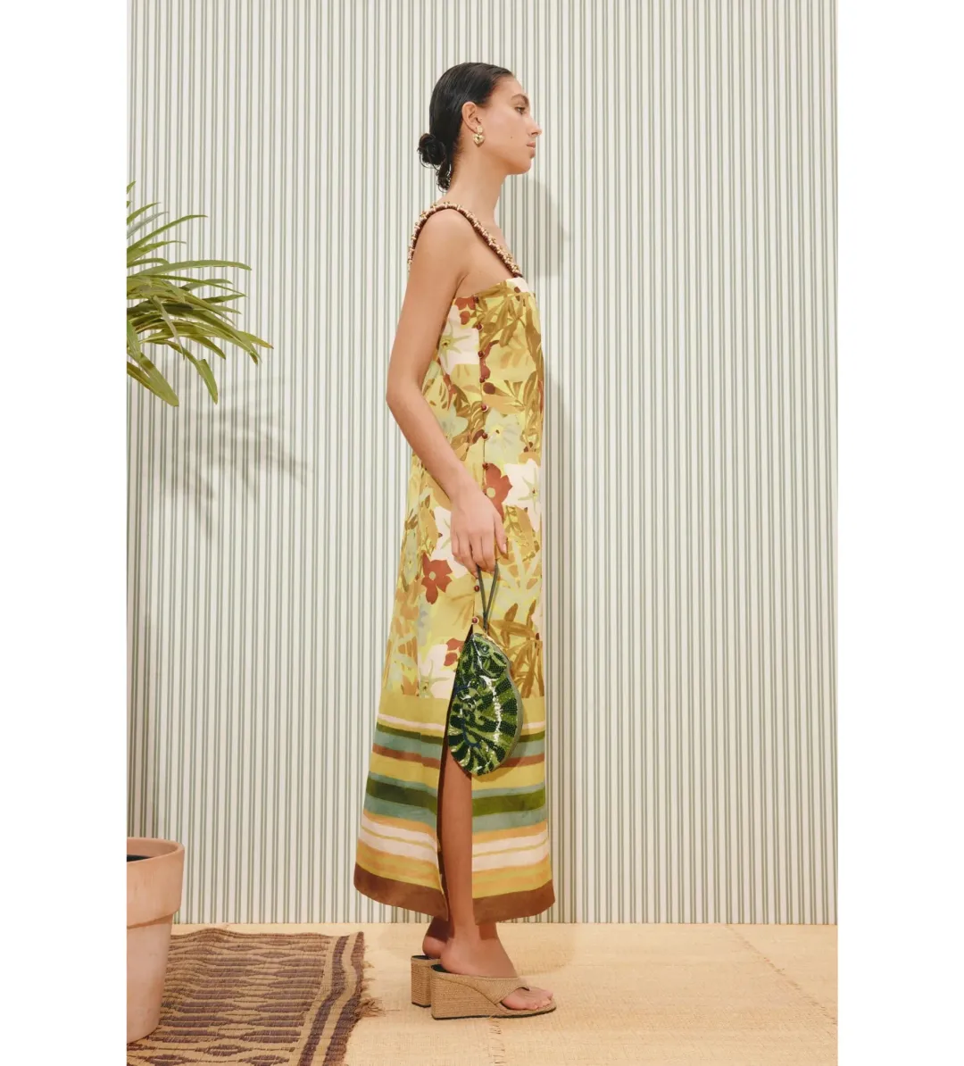 Alemais Maxi Midi Dress in Print Size AU8 for rent on The Volte - main image