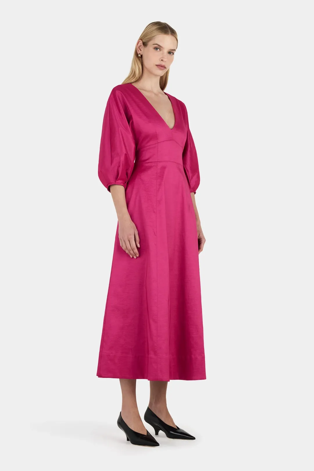 Hansen And Gretel Penelope Dress Magenta Pink Size 10 for rent on The Volte - main image