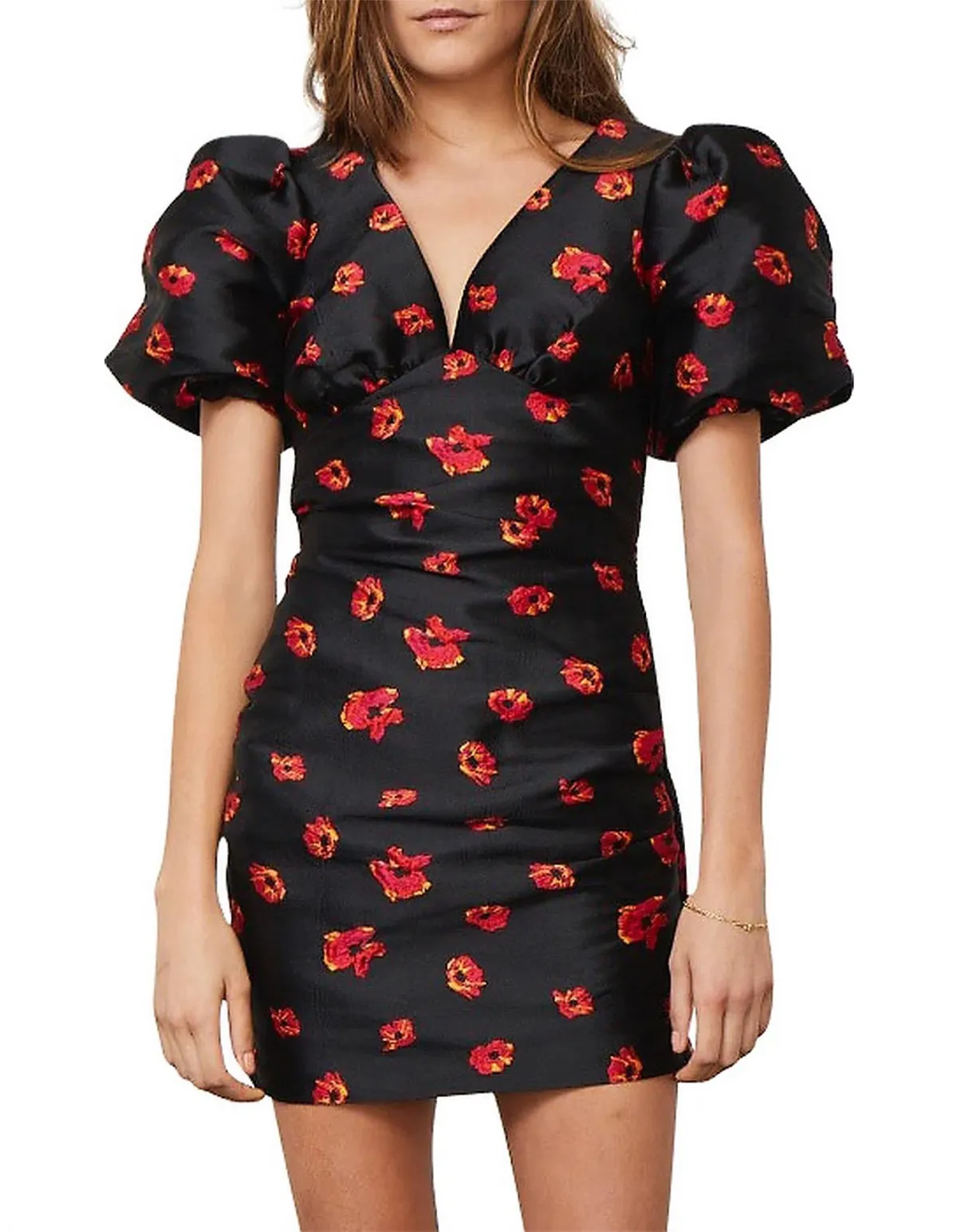 Bec & Bridge Coco Cabana Bubble Mini Dress Floral Size 6 for rent on The Volte - main image