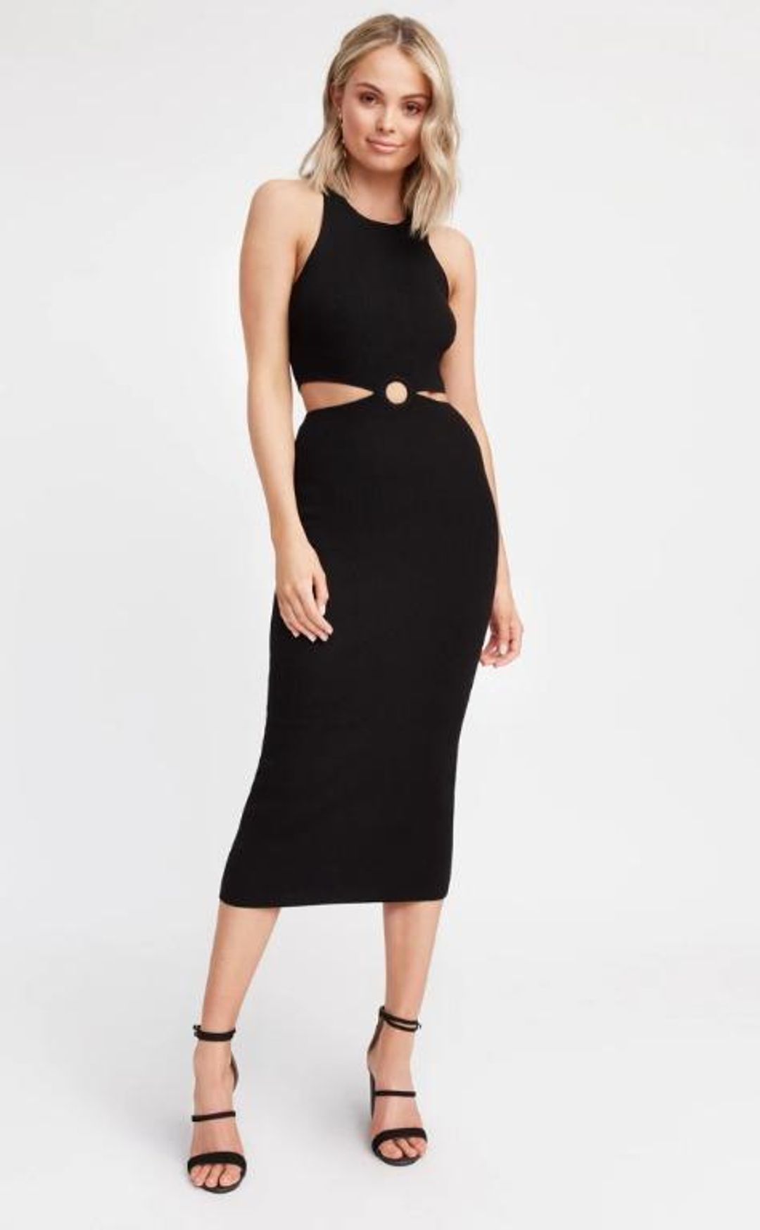 Kookai Black Lola Cut Out Dress size 6 for rent on The Volte - main image