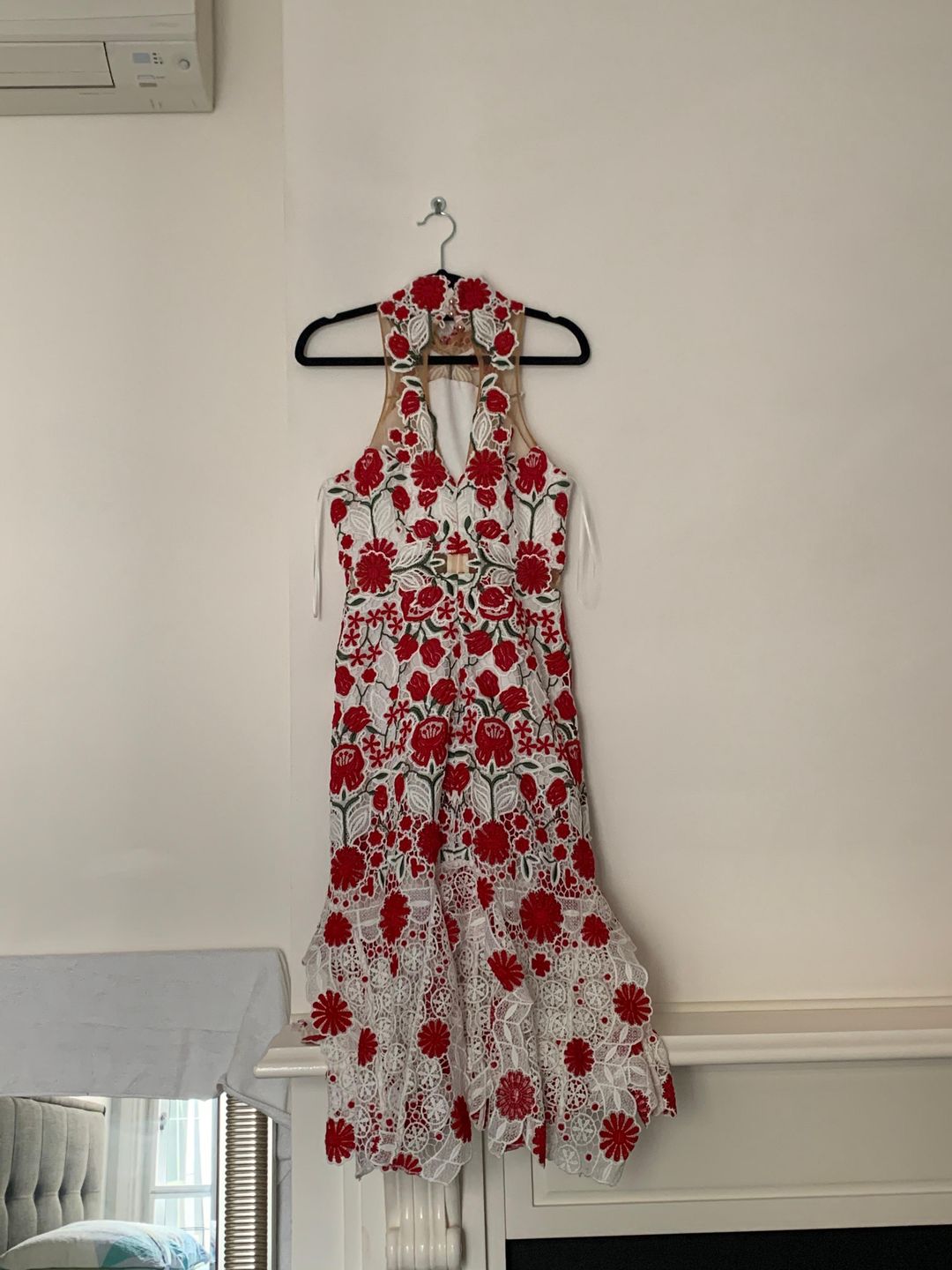 Thurley English Rose Midi White Dress  Size 8 for rent on The Volte - main image