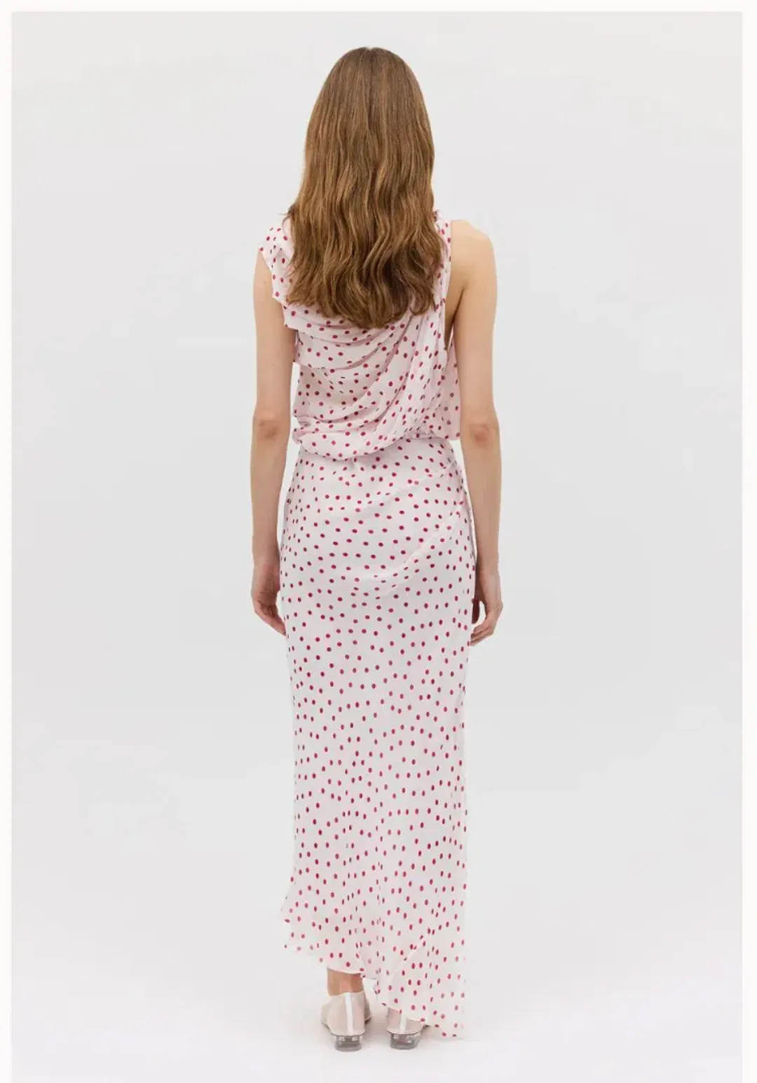 Bianca Spender Polka Dot Chiffon Tumble Dress for rent on The Volte - main image