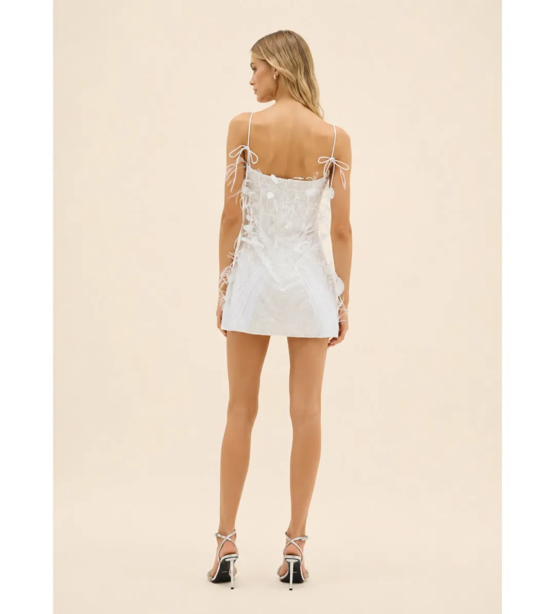 Rachel Gilbert Astra Mini Dress in White Size 3/AU12 for rent on The Volte - main image
