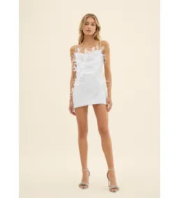 Rachel Gilbert Astra Mini Dress in White Size 3/AU12 for rent on The Volte - image 1