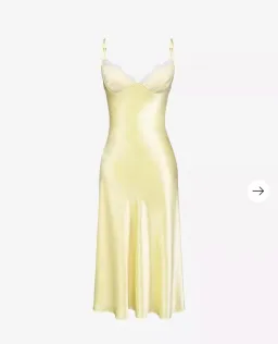 House of CB 'Felicity' Butter Yellow Satin Bias Cut Midi Dress for rent on The Volte - image 4
