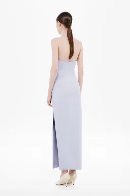 Misha Lusi Crepe Maxi Dress in Lilac Size Small for rent on The Volte - image 5