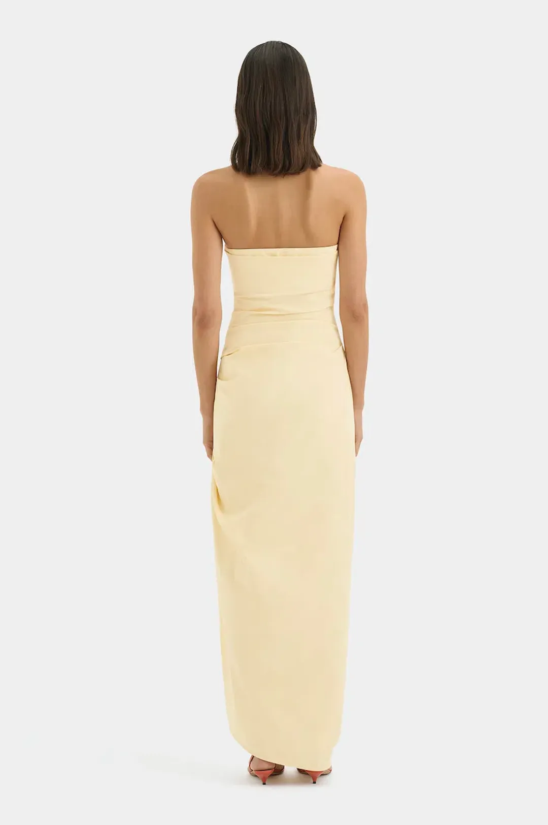 FLORENT STRAPLESS GOWN | BUTTER - SIZE 8 for rent on The Volte - main image