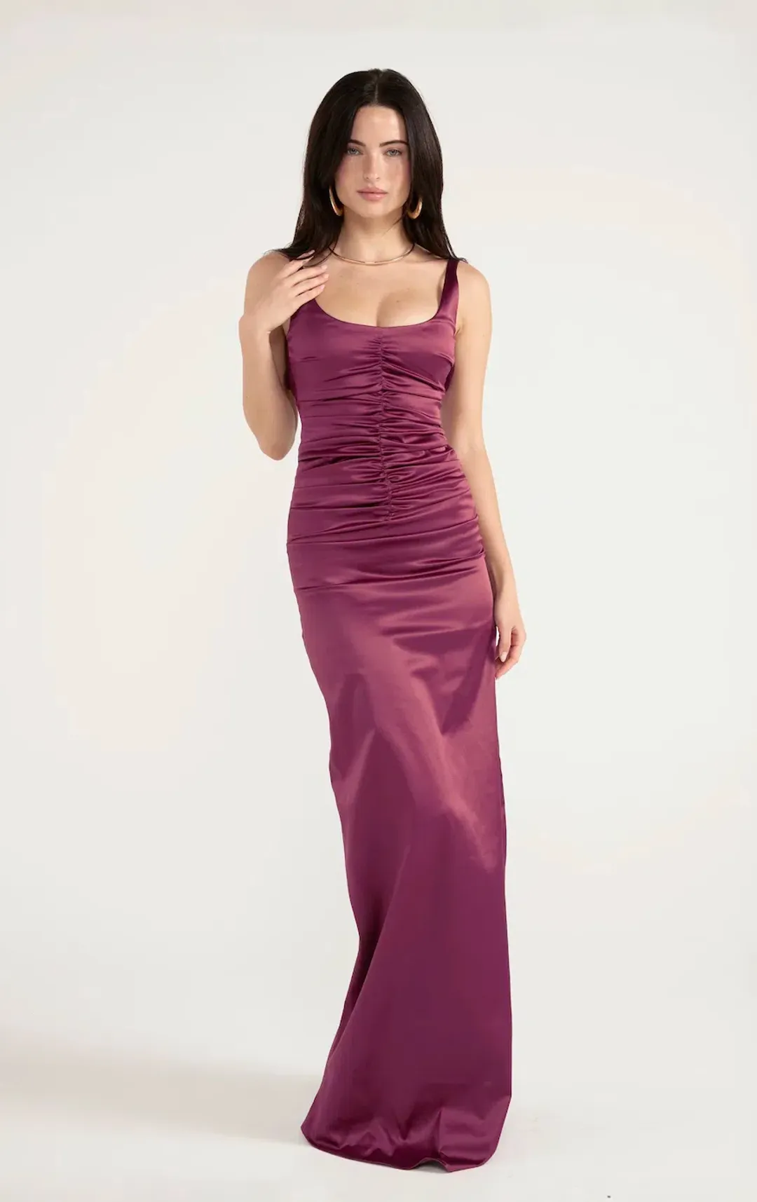 ATLEIN GOWN | PLUM - SIZE 8 for rent on The Volte - main image