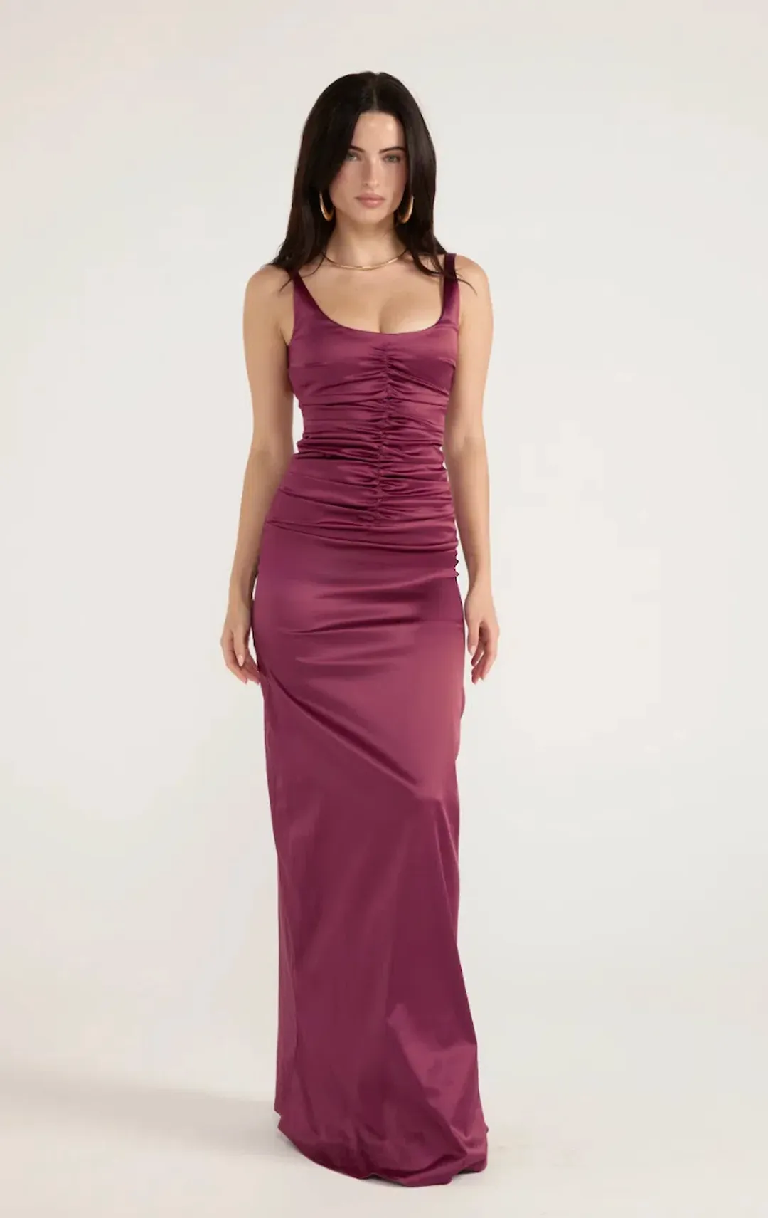 ATLEIN GOWN | PLUM - SIZE 8 for rent on The Volte - main image