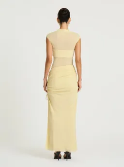 BECKER MAXI DRESS | LEMON CREAM - SIZE 8 for rent on The Volte - image 3