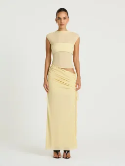 BECKER MAXI DRESS | LEMON CREAM - SIZE 8 for rent on The Volte - image 1