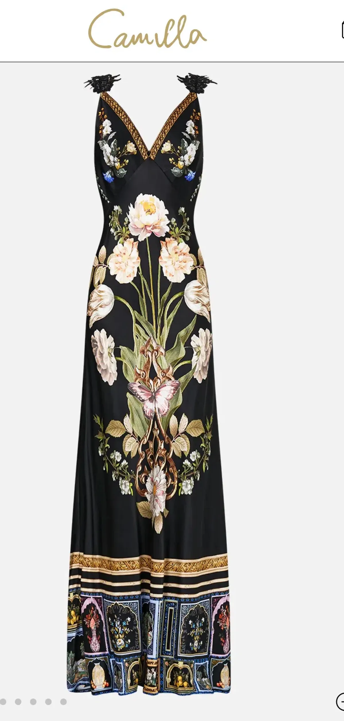 Camilla -Ottoman Elegance V-Neck Full Length Bias Slip Dress for rent on The Volte - main image