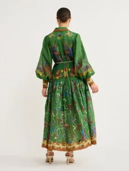 Alemais Birdie Shirt Dress in Jade Size AU 10 for rent on The Volte - image 3