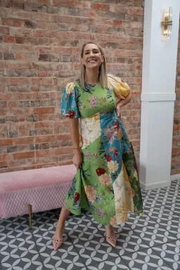 ALEMAIS AVERY SPLICED MIDI DRESS for rent on The Volte - image 4