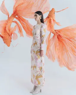 JUSTIN TONG HAZEL MIDI [ENCHANTED WATERS]SIZE 14 for rent on The Volte - image 3