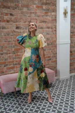 ALEMAIS AVERY SPLICED MIDI DRESS SIZE 12 for rent on The Volte - image 1