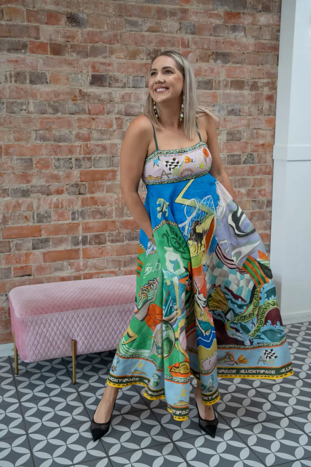 ALEMAIS LUCKY PACE SUNDRESS SIZE 12 for rent on The Volte - main image