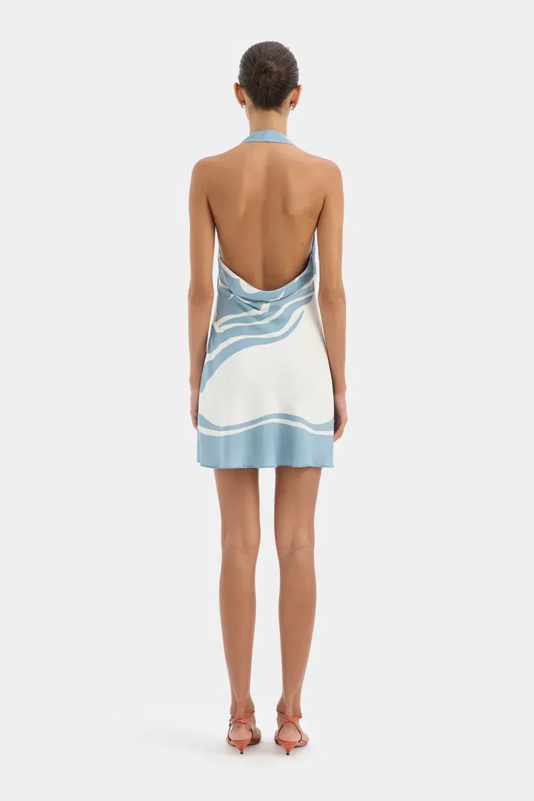 Sir the label Lilou halter mini dress in liora blue size 1 (au8) for rent on The Volte - main image