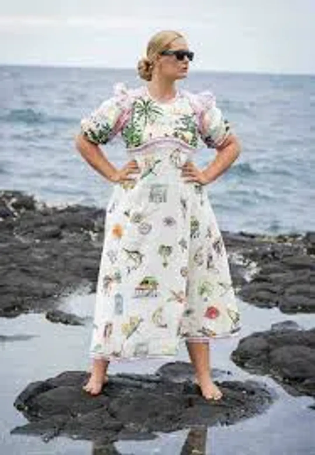 ALEMAIS SUNSET MIDI DRESS SIZE 8 for rent on The Volte - main image