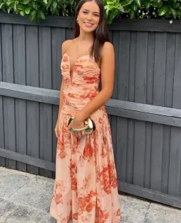 ZIMMERMANN CASCADIAN STRAPLESS MIDI DRESS SIZE 1/10 for rent on The Volte - image 1