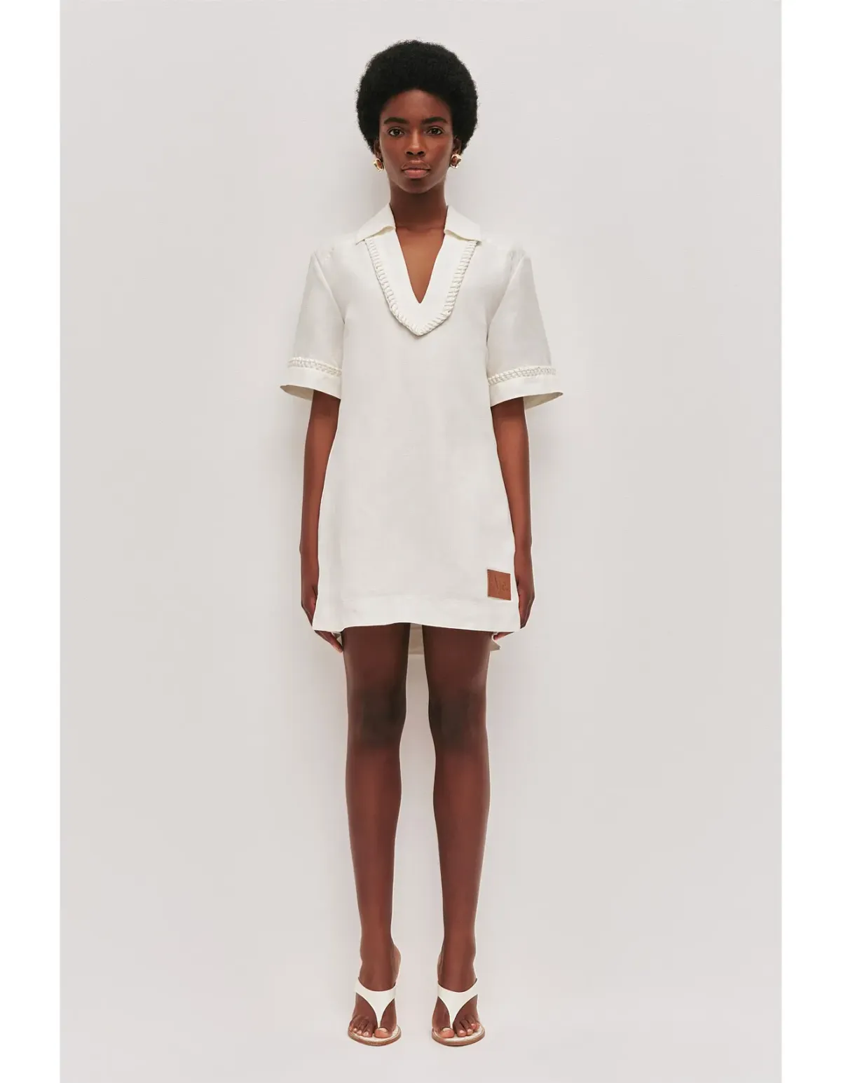 Aje Tropez Mini Dress Ivory Size 12 for rent on The Volte - main image