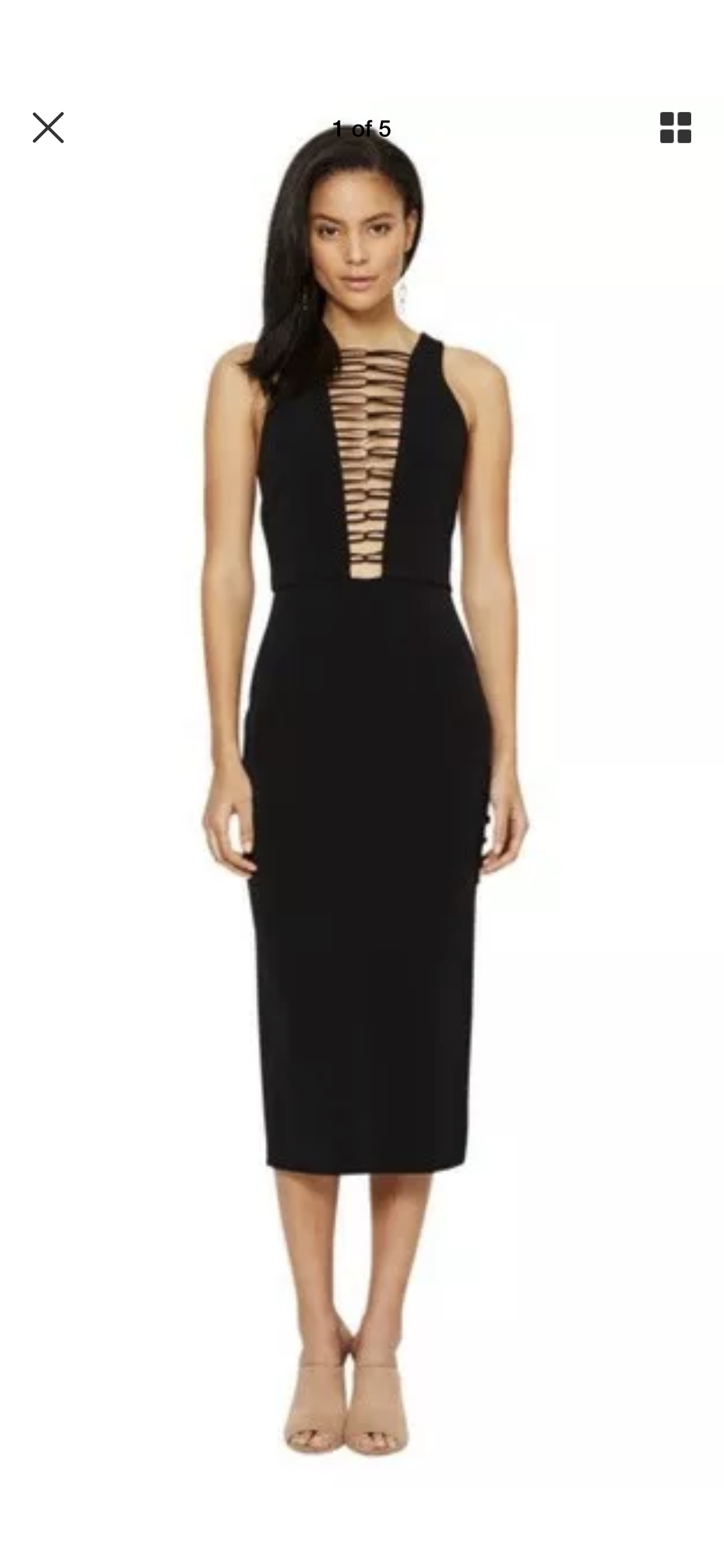 Bec & Bridge Midi Dress Black Size 10 for rent on The Volte - main image