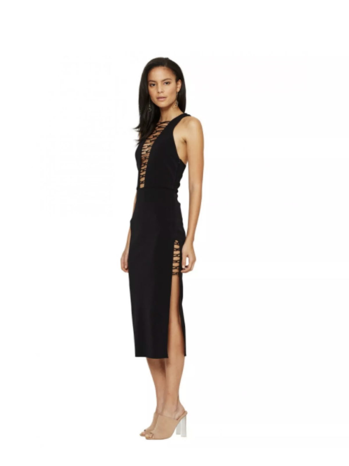 Bec & Bridge Midi Dress Black Size 10 for rent on The Volte - main image