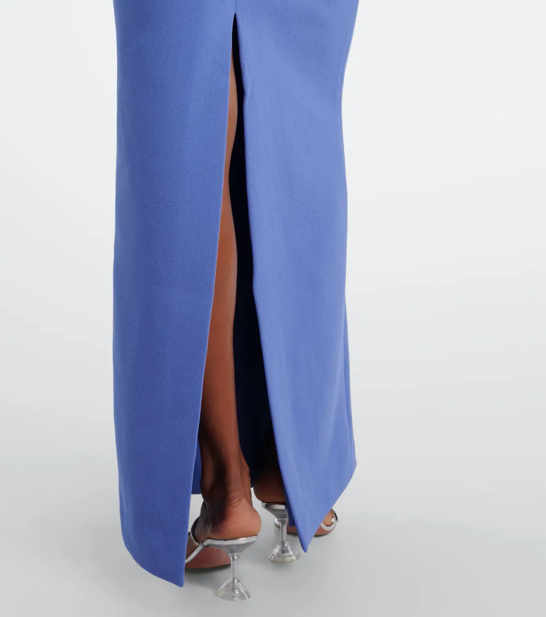 Rebecca Vallance Violetta Puff Sleeve Maxi Gown in Periwinkle Blue Size 12 for rent on The Volte - main image
