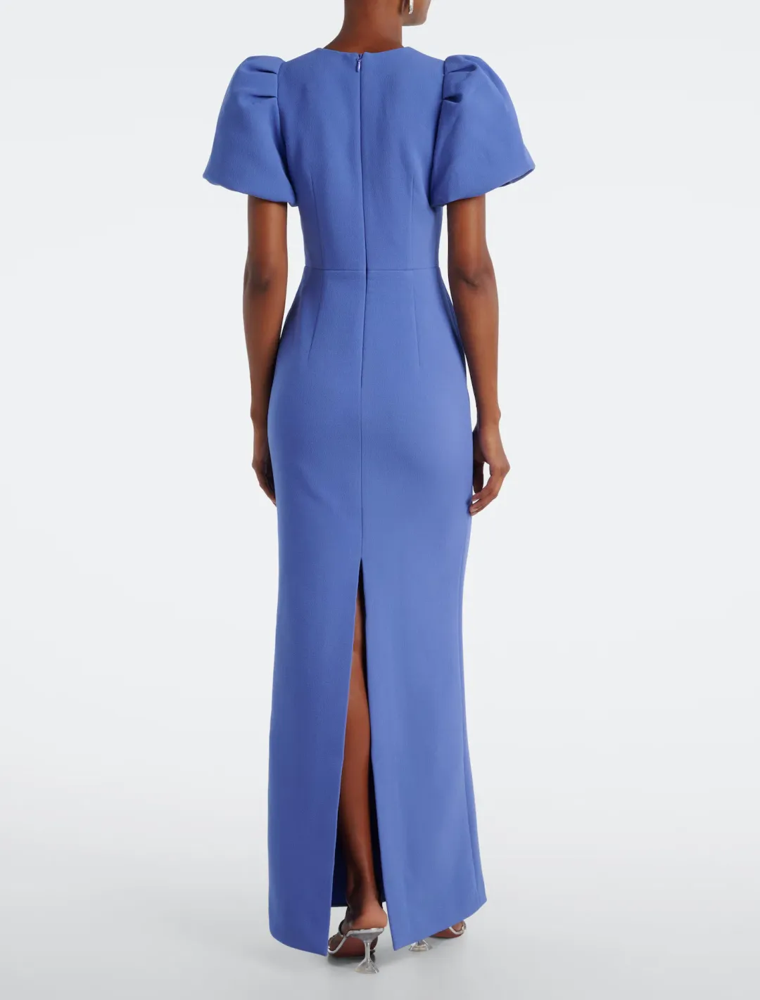 Rebecca Vallance Violetta Puff Sleeve Maxi Gown in Periwinkle Blue Size 12 for rent on The Volte - main image