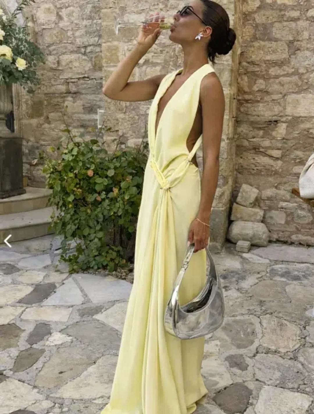 Misha Collection Harlow Satin Maxi Dress 6 for rent on The Volte - main image