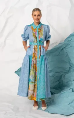 Kachel Hazel maxi multicolour dress size 8 for rent on The Volte - image 1