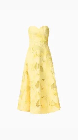 Elliatt Asher Sweetheart Midi Dress in Yellow Size L (12) for rent on The Volte - image 5