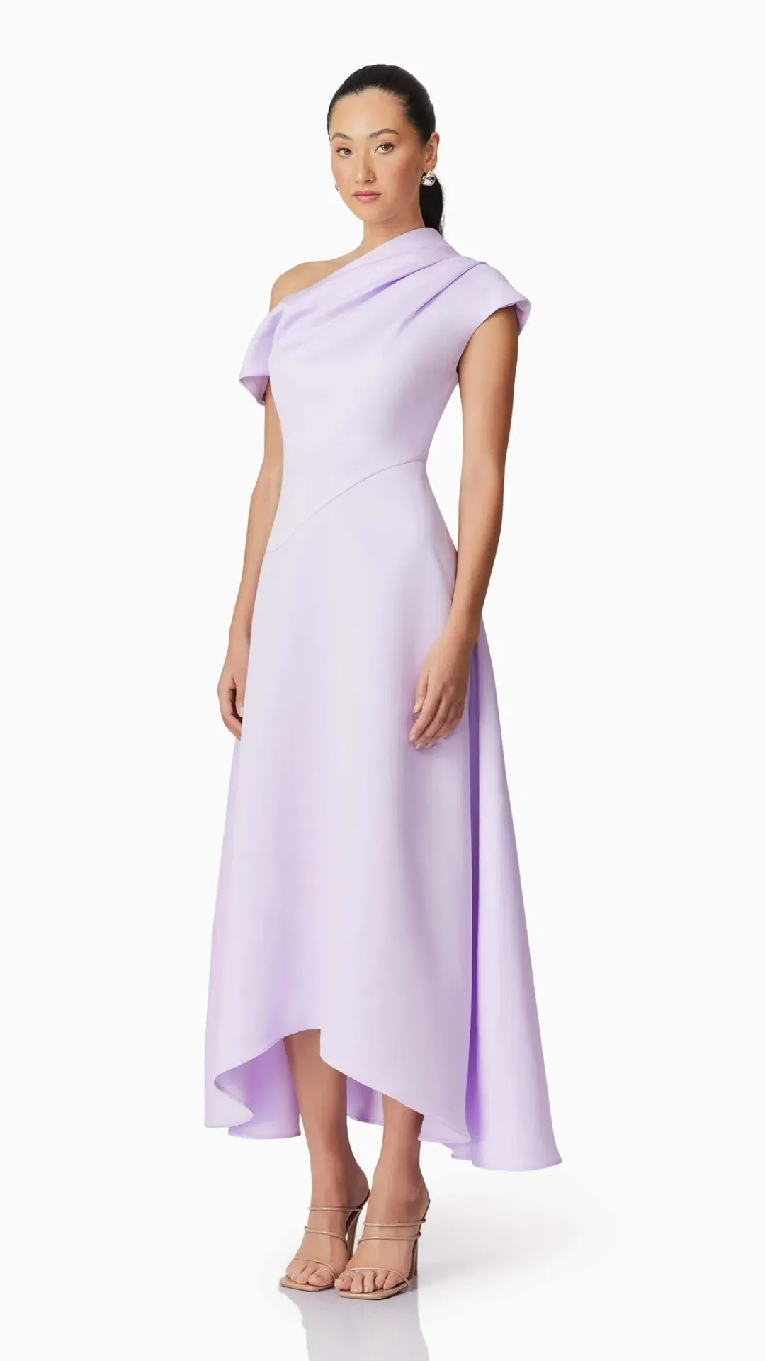Elliatt Marissa One Shoulder Gown in Purple Size L (12) for rent on The Volte - main image